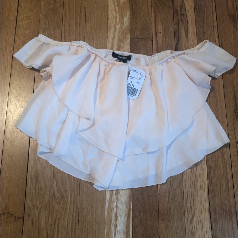 NWT forever 21 flowy off the shoulder top - Picture 2 of 2